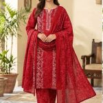 100% Cotton Bautic Print 3 pcs- red